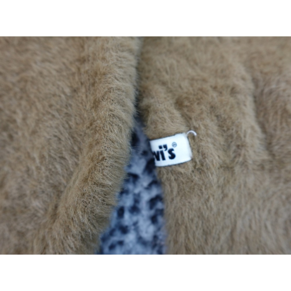 Levi's Heart Fuzzy Knit Sweater Womens Medium Olive Brown Good A3237-0001 - Picture 3 of 12